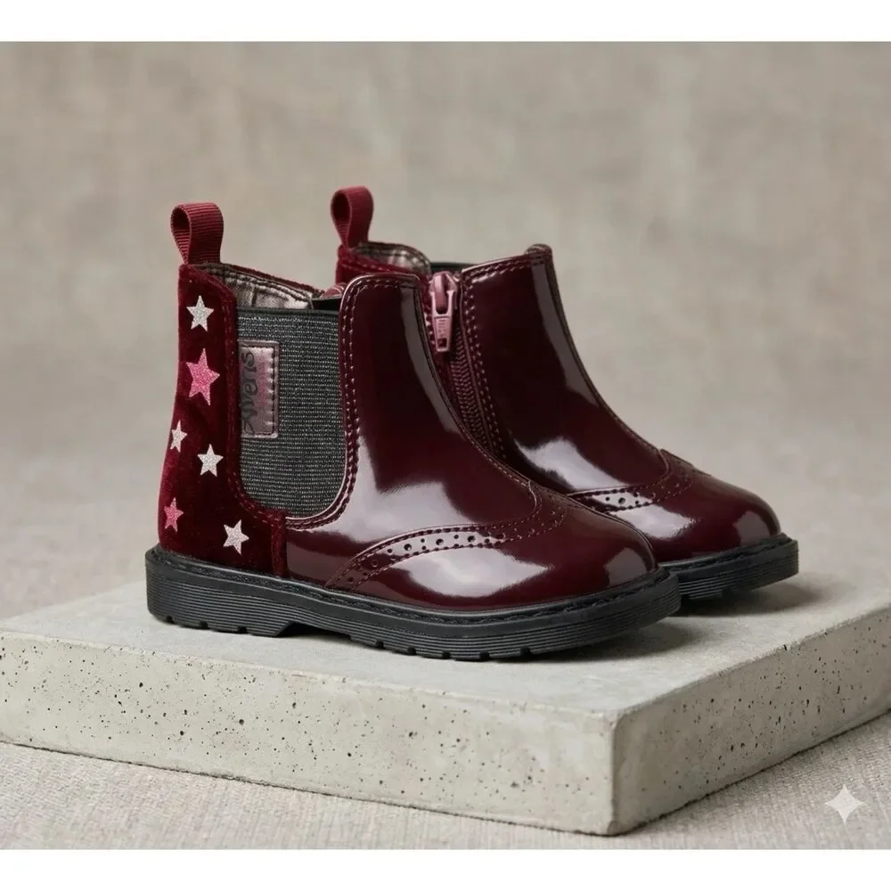 BALDUCCI Italy Boots Toddler Girl EUR 23 US 7 Avertis Burgundy Red Leather Shoes